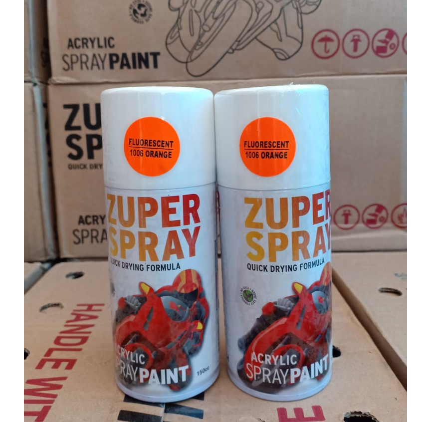 Pilok Pilox Zuper Spray Paint Warna P 1006 Stabilo Orange / Fluorescent Orange / Stabilo Orange (150cc/150ml)