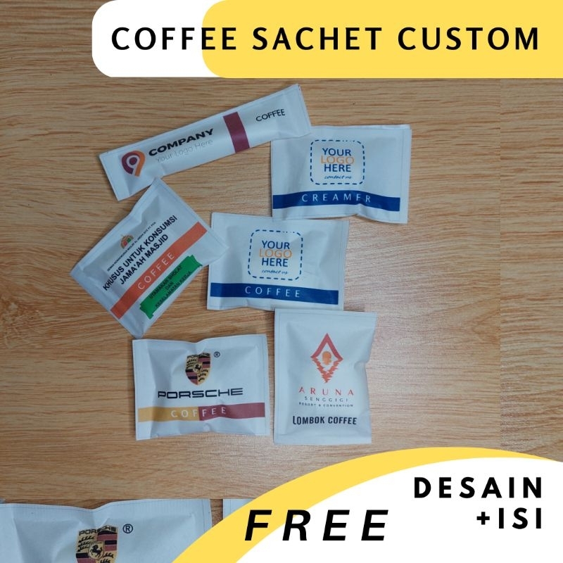 

KOPI & CREAMER SACHET DESAIN CUSTOM, STICK UNTUK HOTEL, CAFE, RESTORAN dll