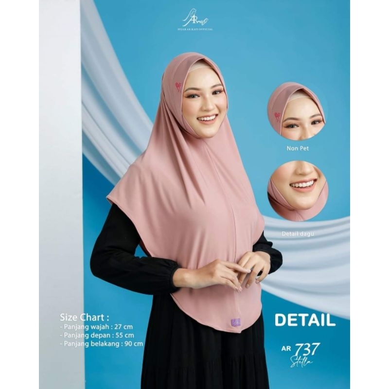 arrafi 737 hijab penutup dagu terbaru//hijab umroh//non pet
