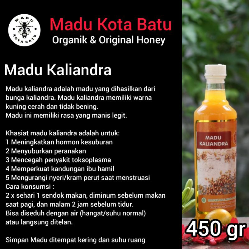 

Madu Asli Murni Madu Kota batu berat bersih 450g