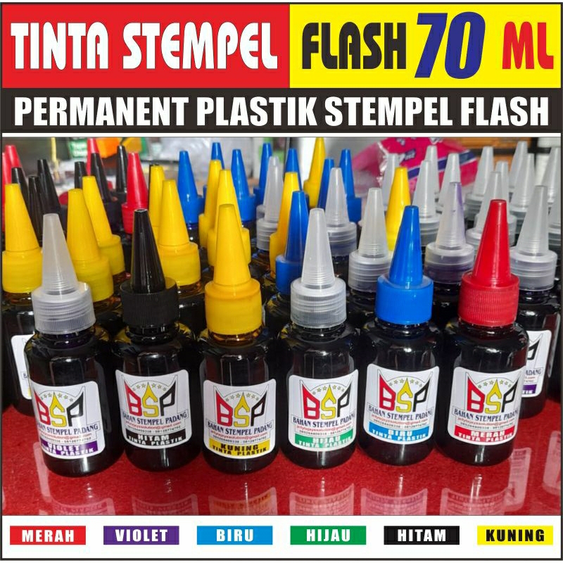 

TINTA STEMPEL FLASH PERMANEN PLASTIK 70 ML