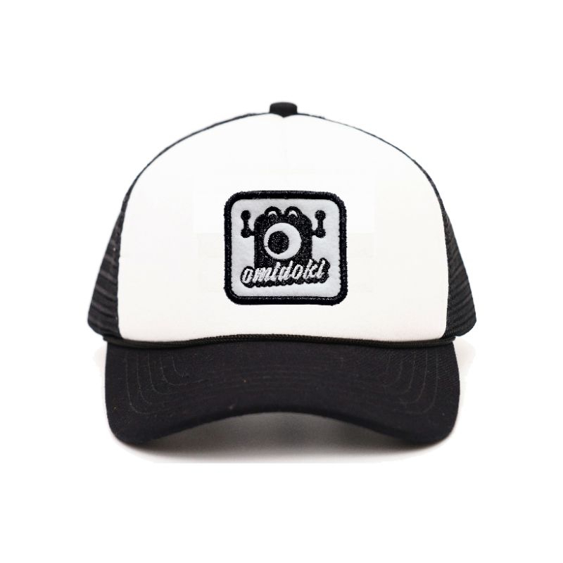 Omidoki Topi Trucker Hat Black White Doki