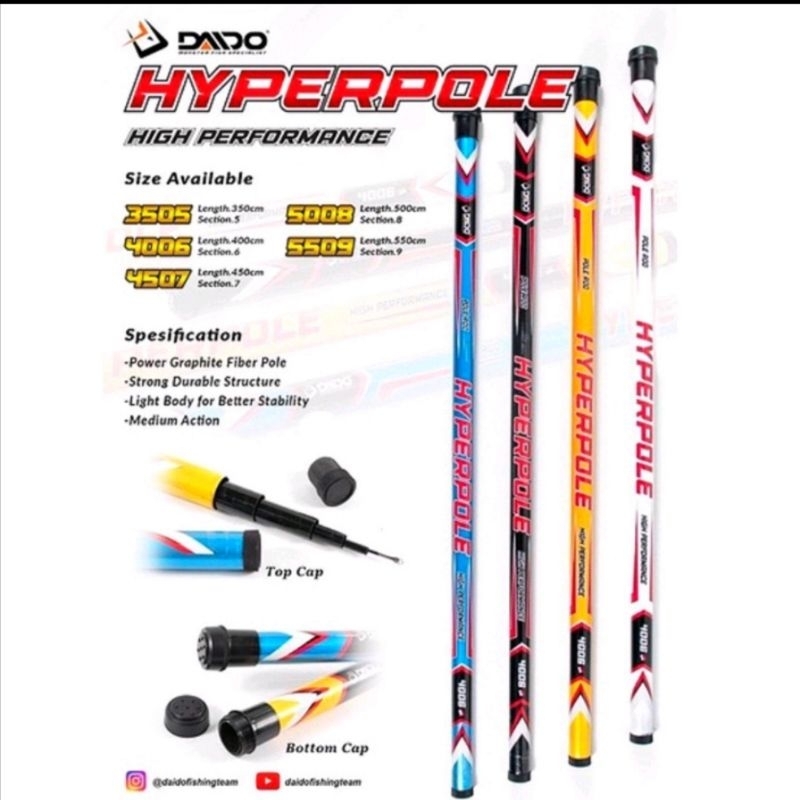 Daido Hyperpole Joran Tegek Pole Daido Panjang 550cm