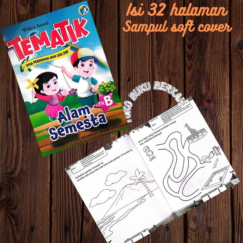 buku tematik tkB untuk pendidikan anak usia dini 19x27cm