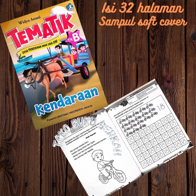 buku tematik tkB untuk pendidikan anak usia dini 19x27cm