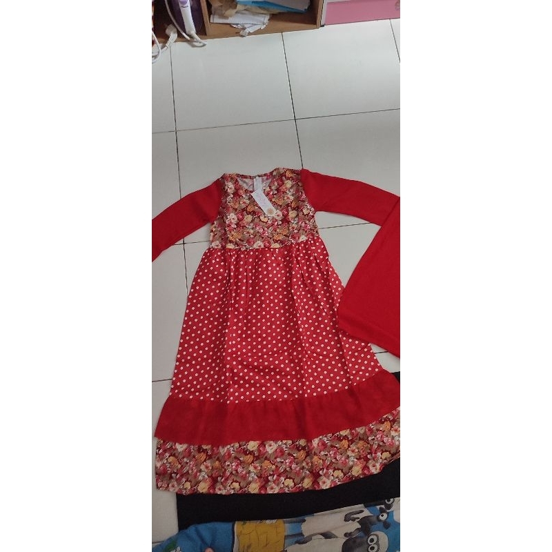 promo gamis anak labella size 6 (6-7 tahun) ORI