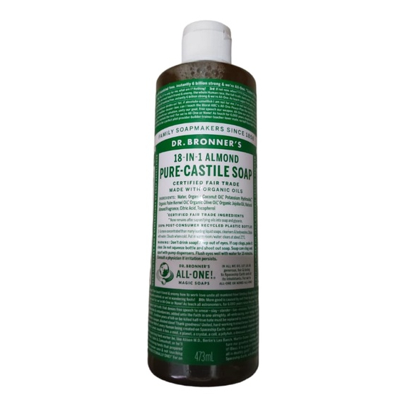 Dr Bronners Pure Castile Liquid Soap | Lavender | Unscented | Eucalyptus | Peppermint | Citrus | Tea Tree | 473ml &amp; 237ml