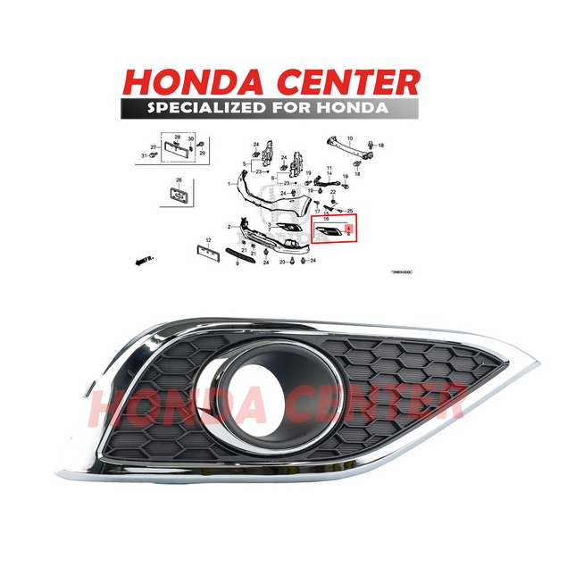 Cover tutup fog lamp lampu kabut crv gen4 2013 2014 2015 stanlis