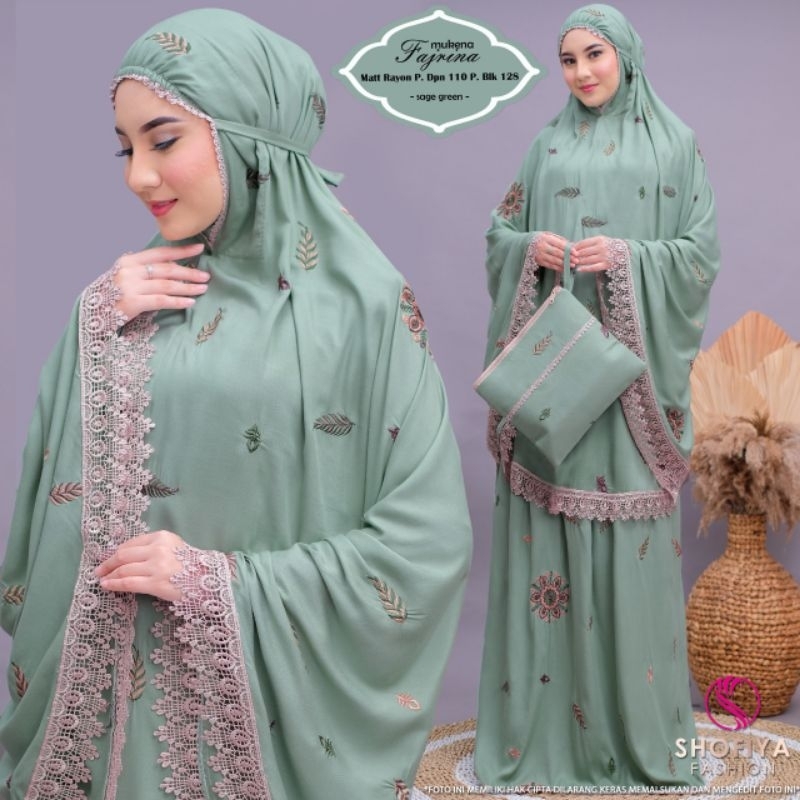 [READY] MUKENA FAJRINA RENDA HALUS FREE BAG RAYON BY SHOFIYA