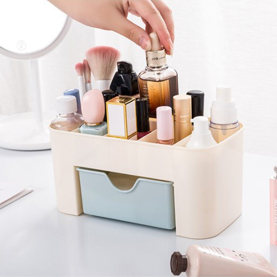 Kotak Tempat Kosmetik Perhiasan Aksesoris Organizer Portable / Rak Kosmetik Mini / Rak Makeup Mini / Rak Skincare Mini / Kotak Makeup