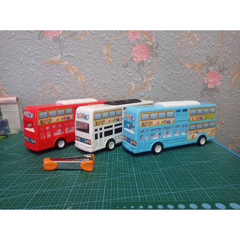 Mainan Anak Funny Bus Mainan Bus Plastik Friction Mainan Anak Bus Plastik.