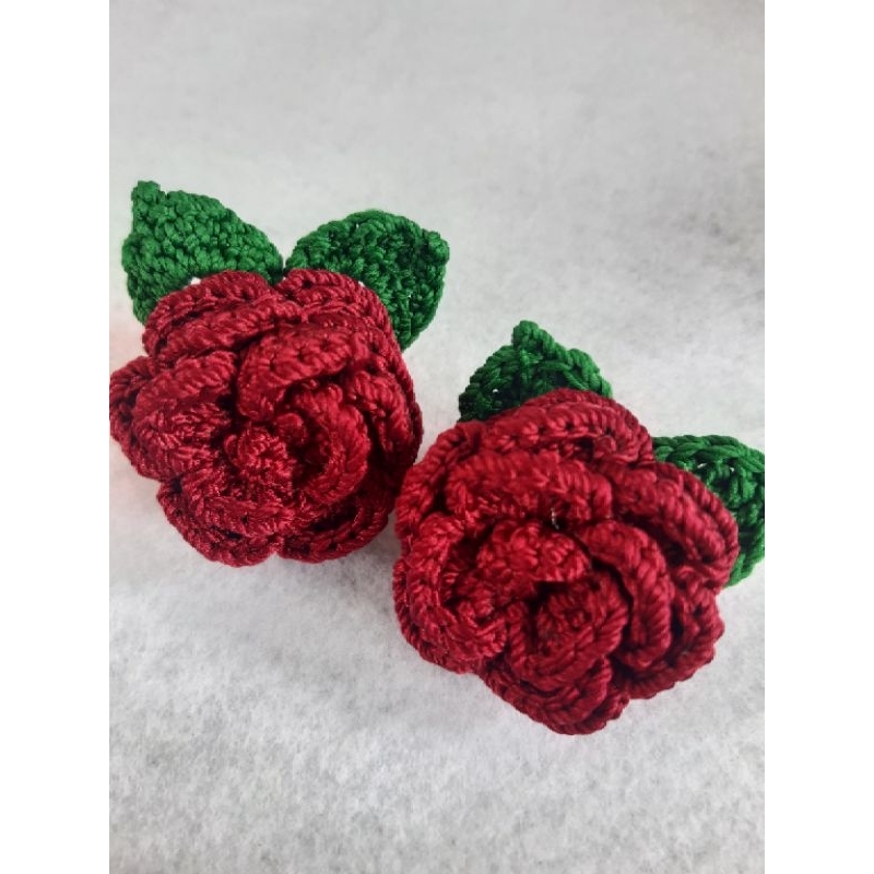 Bros jilbab rajut bunga mawar