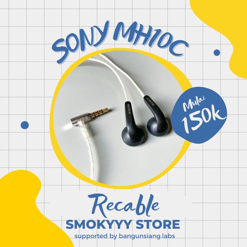 EARPHONE SONY MH410C RECABLE WITH MIC