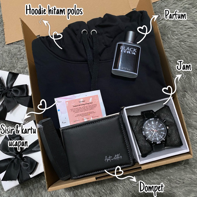 ( bisa cod ) Hampers Hoodie cowok / hadiah cowok / kado Hoodie cowok / gift box Hoodie / kado ulang 