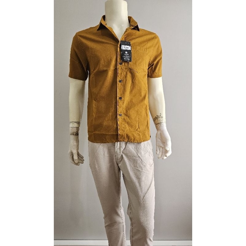 Kemeja Pria Coklat Lee Conti