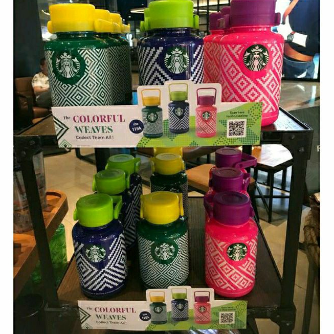 Starbucks Botol Colorfull Weaves 1 Liter