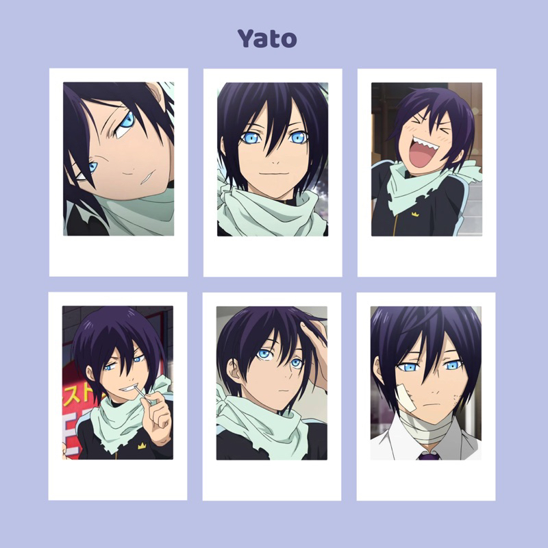 Polaroid Anime Noragami Yato kami yukine iki hiyori bishamon kofuku kami sama anime
