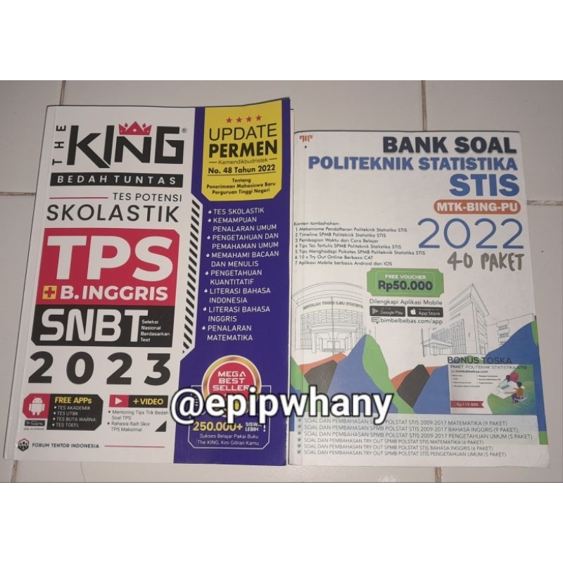 PRELOVED BUKU THE KING TPS 2023 & BANK SOAL STIS 2022