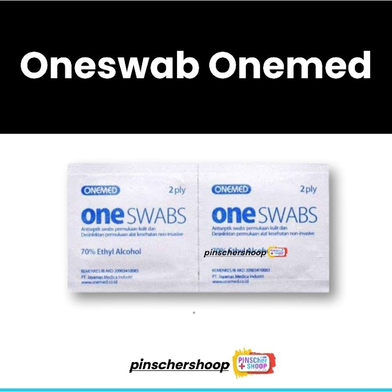 Alkohol Swab OneSwab Tisue Alkohol Antiseptik Eceran Harga / 2 Pcs