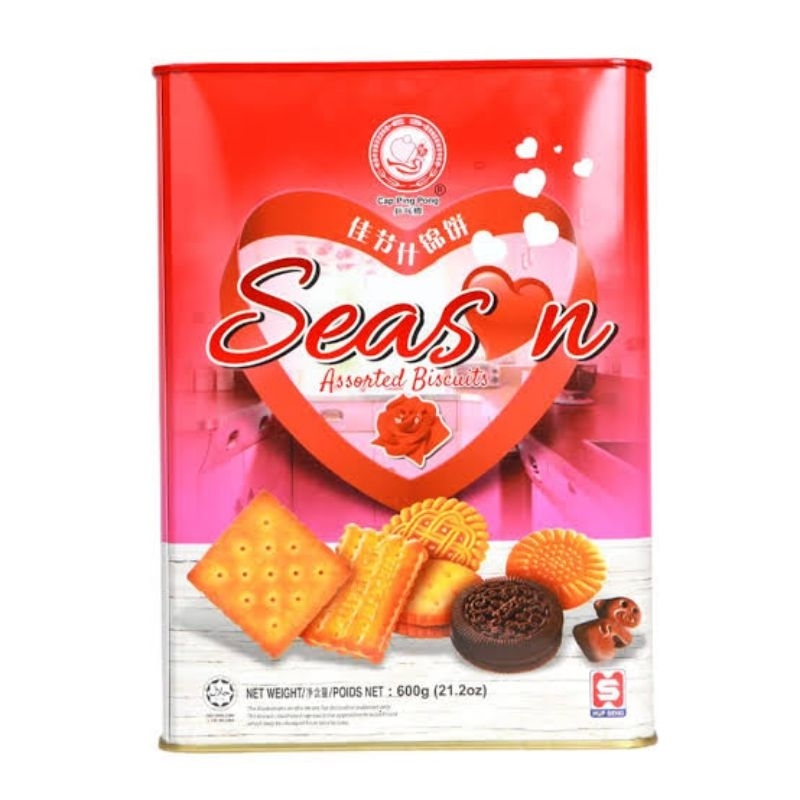 

HUP SENG SEASON ASSORTED BISCUIT 600 GR BISKUIT KALENG LEBARAN