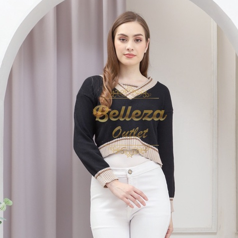 Belleza Outlet baju rajut Cardigan rajut atasan wanita Knit Julie