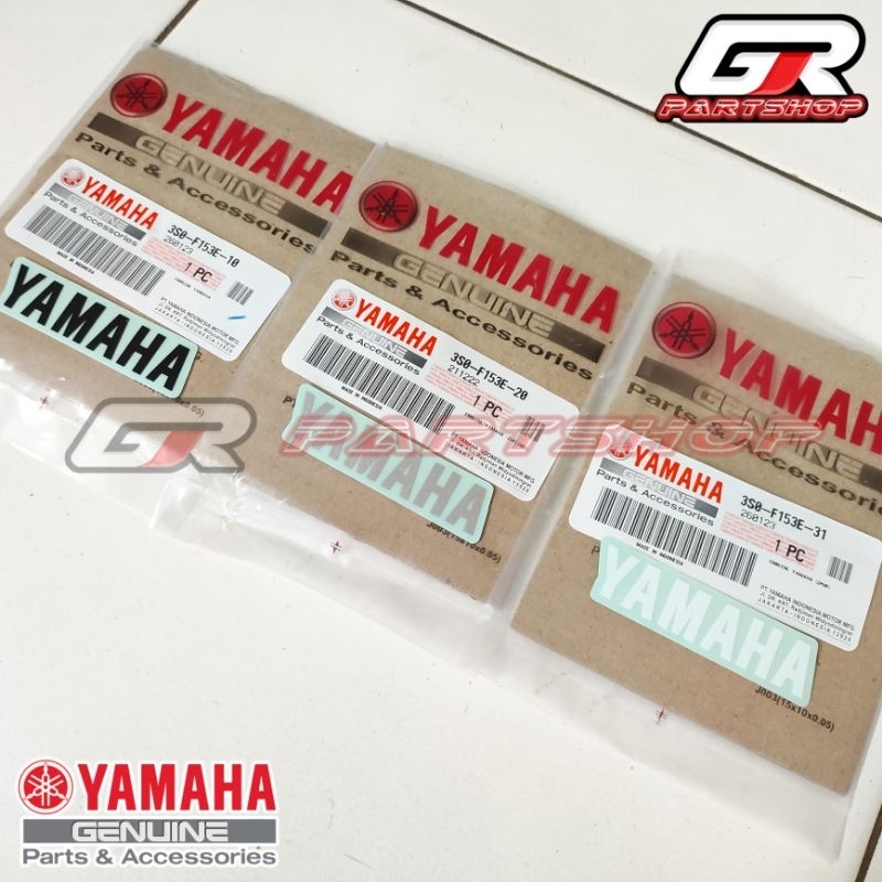 list striping stiker yamaha satuan tameng kiri kanan, ped sambungan body mio sporty smile ori ygp original yamaha putih hitam silver