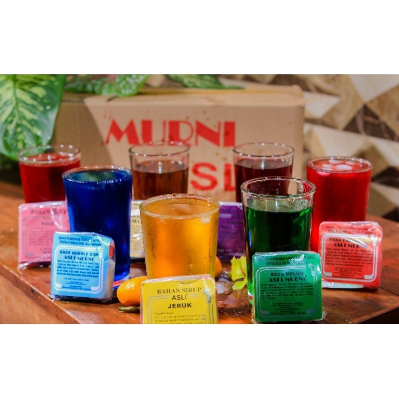 

BAHAN SIRUP MURNI ASLI 12 VARIAN RASA : JERUK HIJAU, MELON, COCOPANDAN, ANGGUR, FRAMBOSEN, JERUK KUNING, LECI, SIRSAT, NANAS, KOPI MOCCA, ROSE, DURIAN