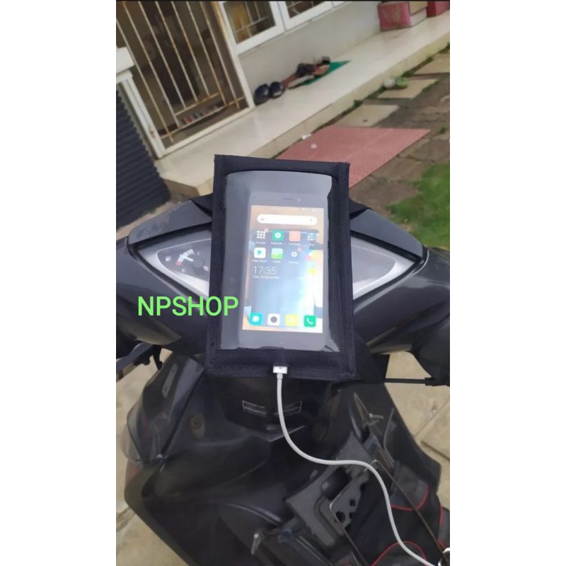 [ DISKON SPESIAL ] Holder HP Motor Anti Air  Universal || Dudukan HP Motor Bebek Matic Waterproof