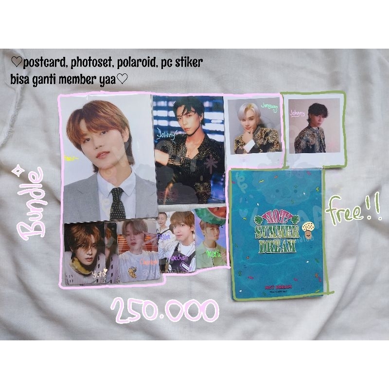 [bundle] photocard haechan renjun renhyuck tumblr reuseable postcard taeil fanmeeting photoset johnn