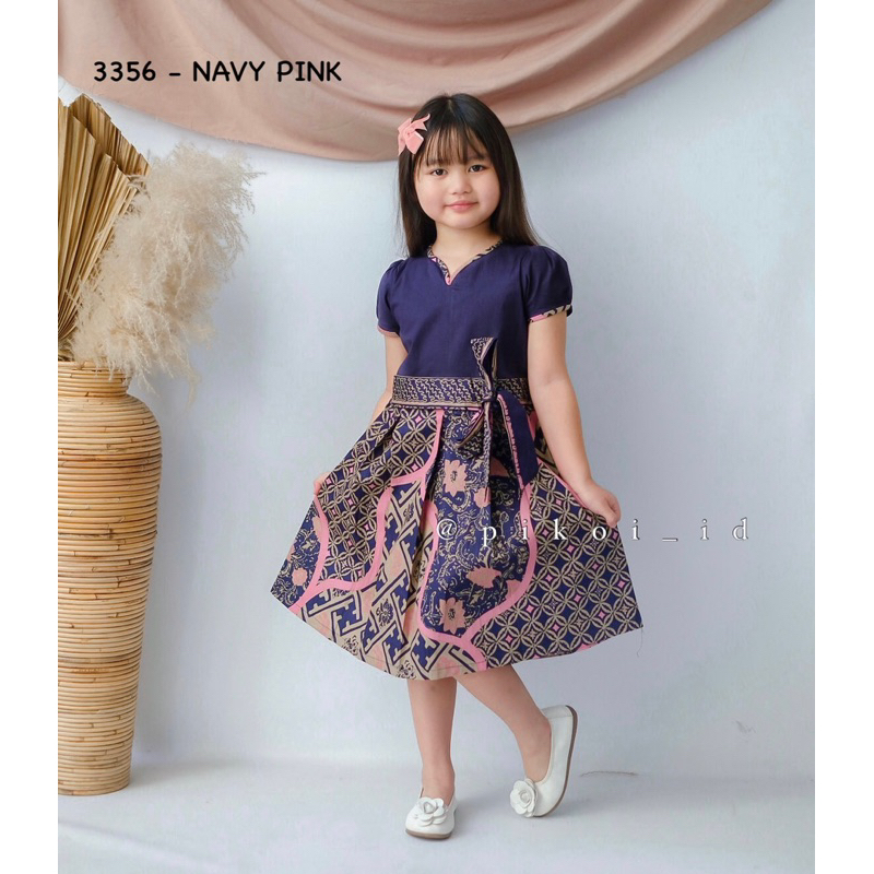 Baju batik anak modern / Dress batik anak cewek / Kemeja batik anak cowok / dress imlek anak 2772