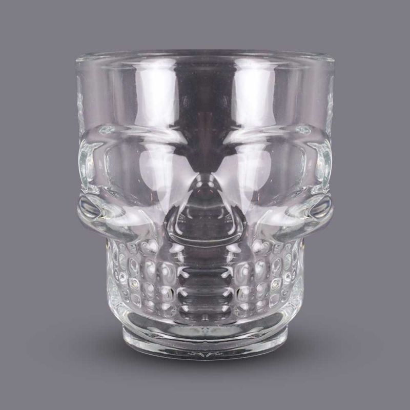 MOONBIFFY Gelas Whiskey Rock Glass Shot Skull Head Crystal 50ml - M50