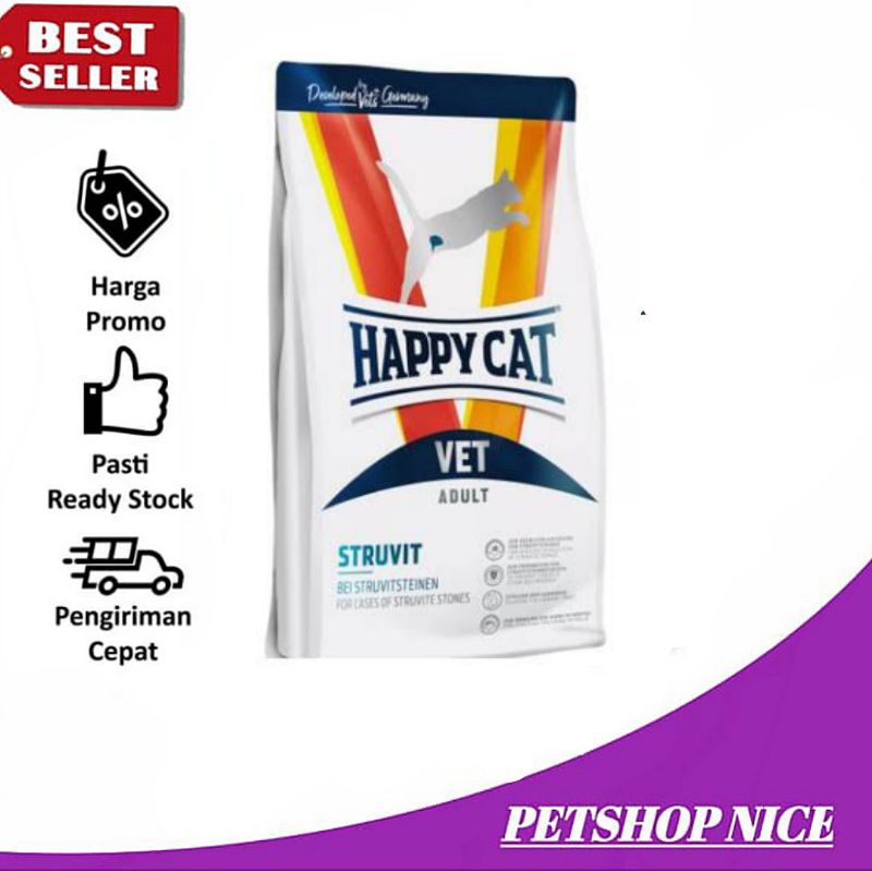 Happy Cat Vet Struvit Urinary Dry Food Makanan Kucing Freshpack 1kg