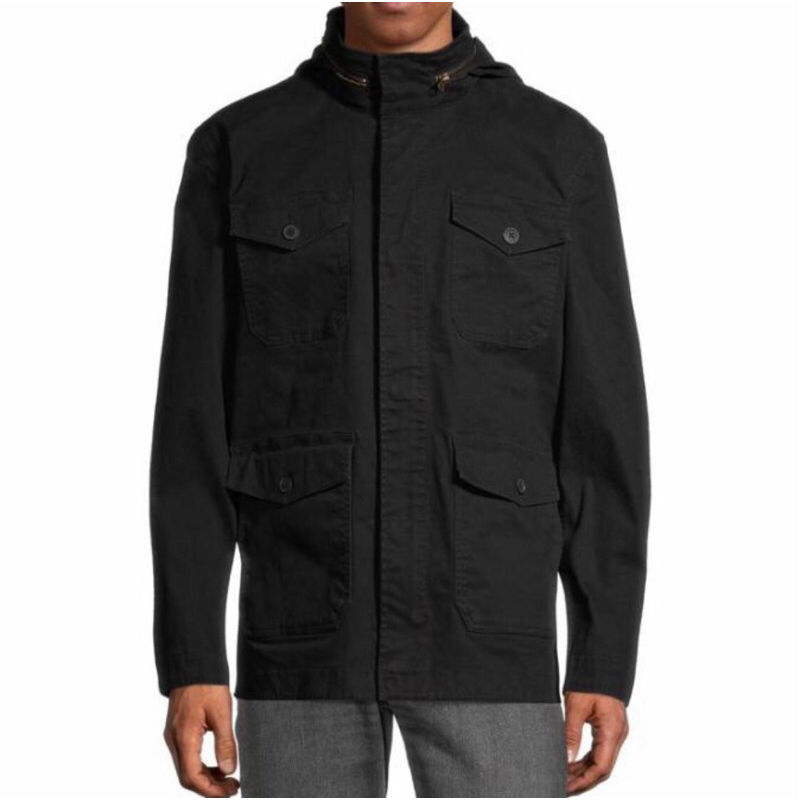 George Twill Parka Hooded Utility  Jacket