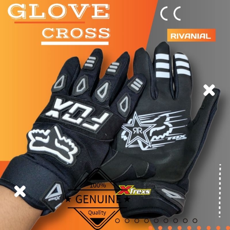 Motor Cross Trail Sarung Tangan Foxx Lokal Glove Xtrexs  Racing/ Sarung Tangan Trail cross