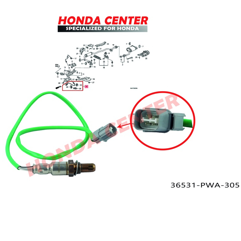 sensor oksigen honda jazz gd3 city gd8 2003 2004 2005 2006 2007 2008 depan belakang