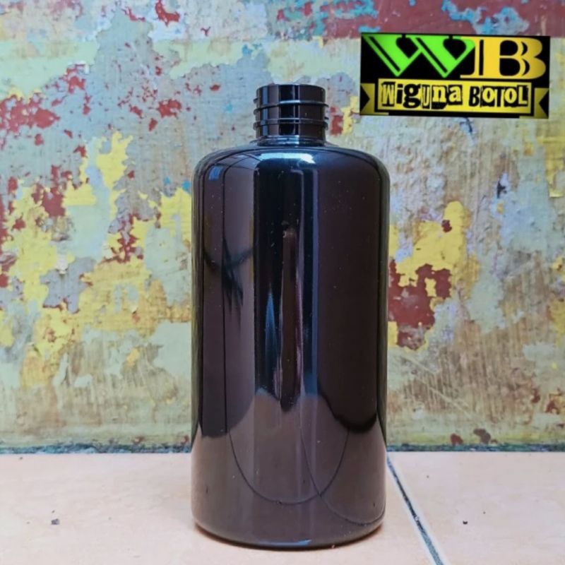 Botol 500ml Neck 28 Hitam / Botol pet 500ml Neck 28