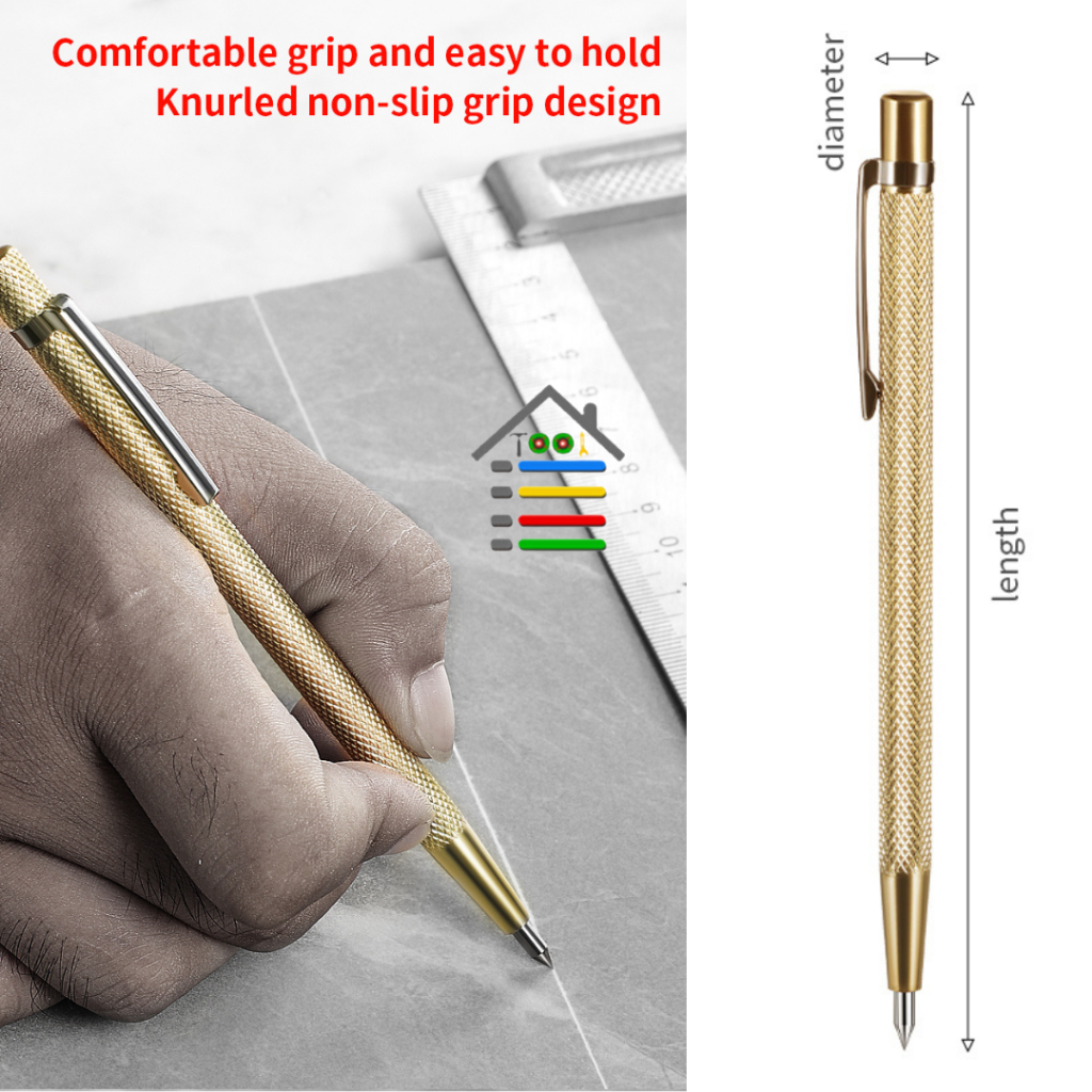 PEN SCRIBE GAGANG EMAS ENGRAVE METAL TUNGSTEN CARBIDE TIP 6 INCH STAINLESS KERAMIK METAL KACA