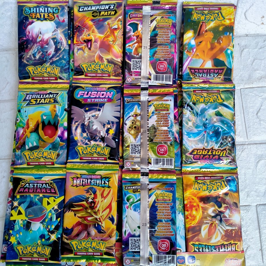 1 Sachet / 8 PCS  Mainan Kartu Trading Card POKEMON Generasi Terbaru MAINAN KARTU