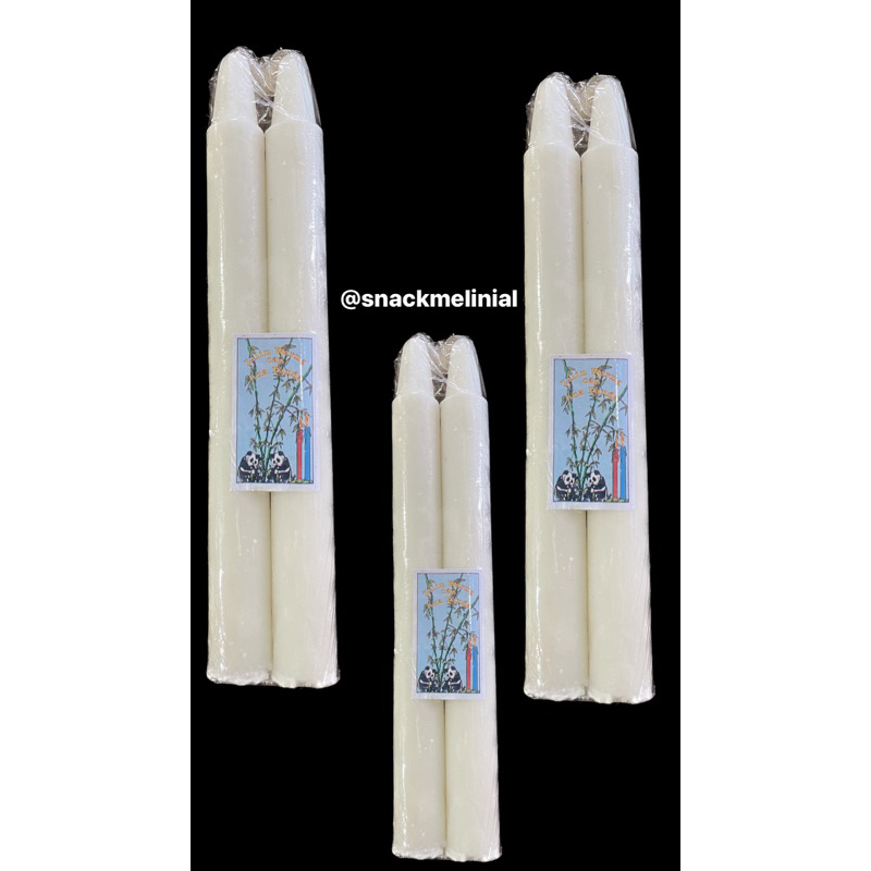 lilin putih cap panda white candle