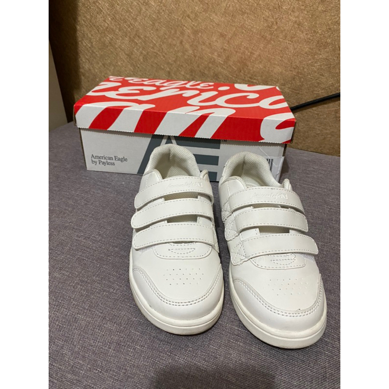 Preloved Putih Payless Sneakers Branded American Eagle Ori Shoes Wedges Sepatu Flat Casual White Box