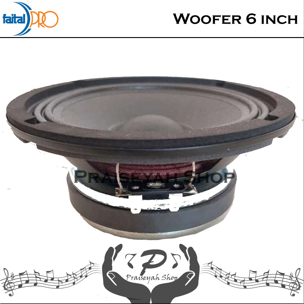 Faital Woofer Speaker Komponen 6 inch 6FE200 8 atau 16 ohm