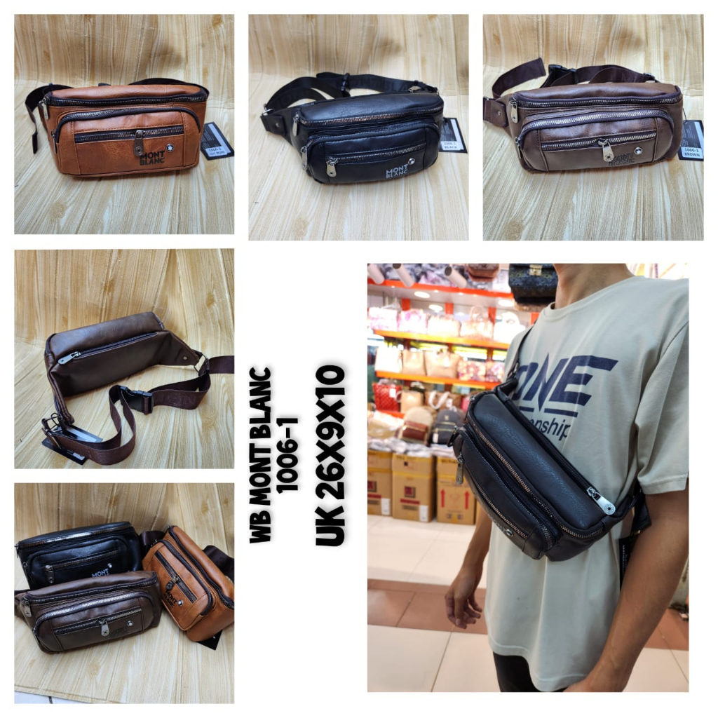 Waistbag Pria MB kulit Import premium 1006-1