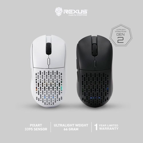 Rexus Daxa Air 4 / IV Gen 2 V2 Pro Wireless Gaming Mouse Garansi Resmi