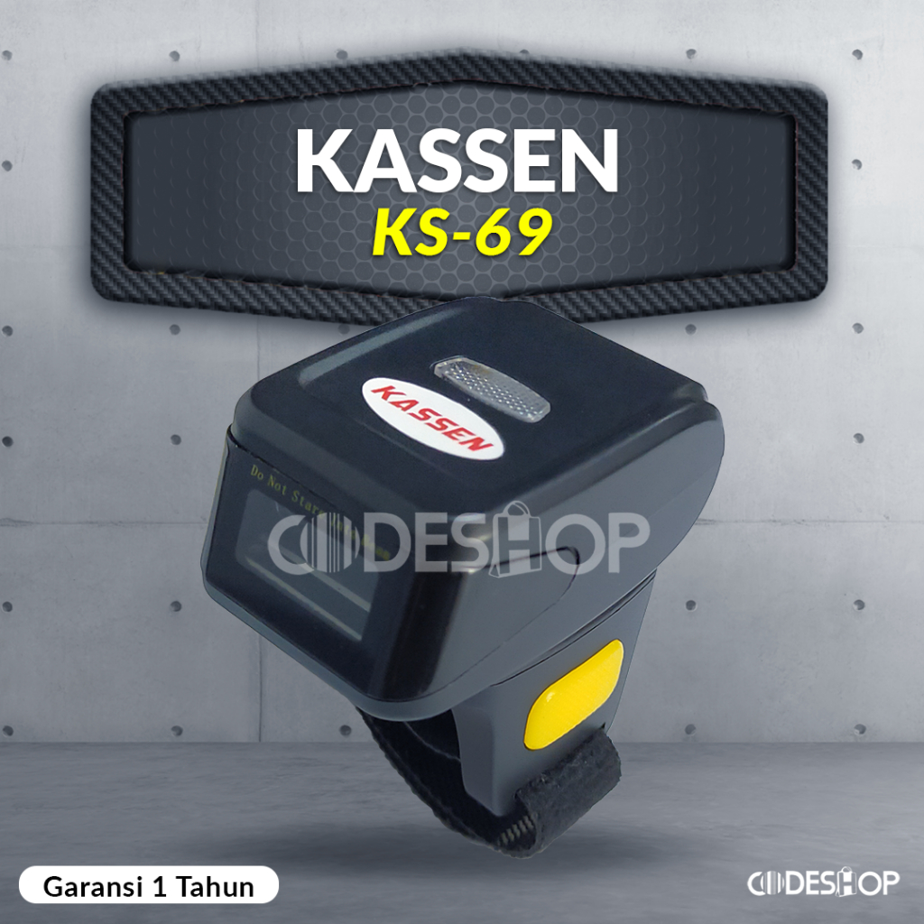 Scanner Barcode Kassen KS-69 Mini Scanner Barcode Ring 1D 2D Bluetooth