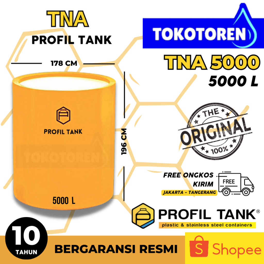 PROFIL TANK TNA 5000 LITER OPEN TOP TANK GARANSI RESMI