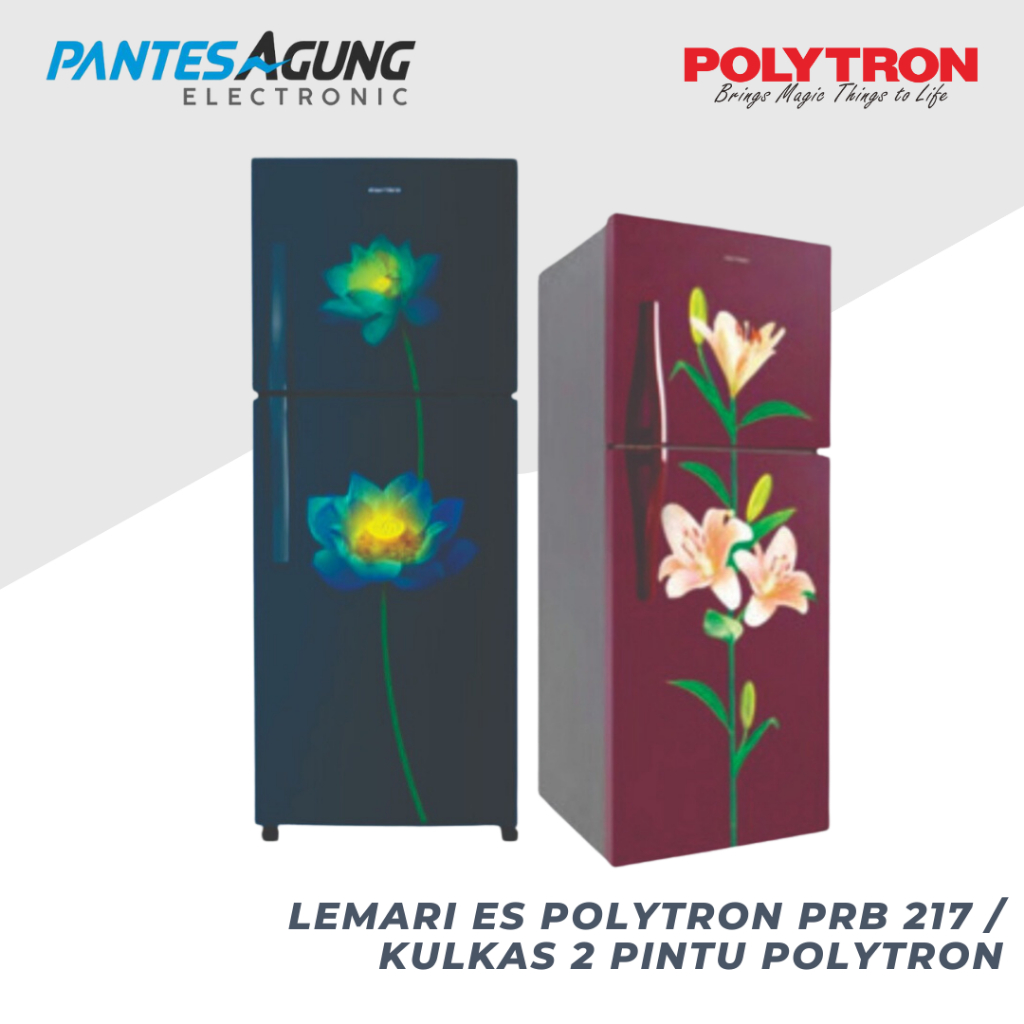 LEMARI ES POLYTRON PRB 217 / KULKAS 2 PINTU POLYTRON khusus Bdg