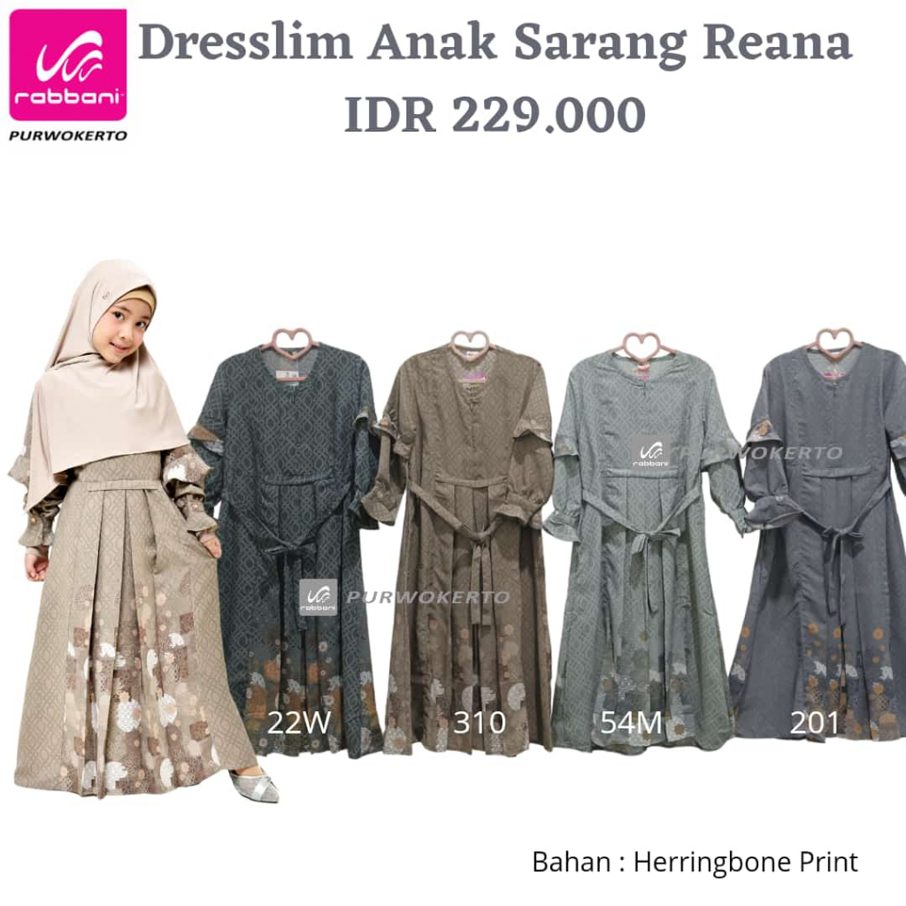 [GAMIS ANAK] SARIMBIT SARANG REANA RABBANI / DRESSCUTE SARIMBIT SARANG REANA RABBANI