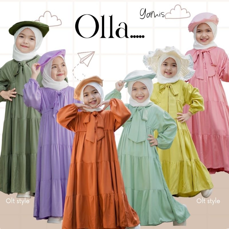 GAMIS ANAK GAMIS OLLA ONLY GAMIS  TANPA HIJAB BY OLT STYLE