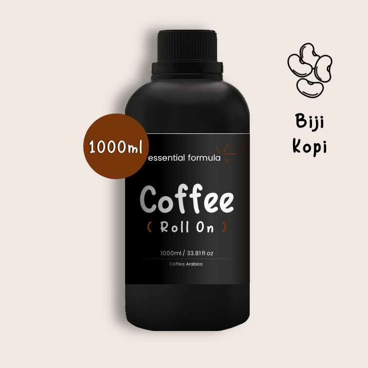 1L Organic Coffee Essential Oil Roll On Biji Kopi Murni 100%