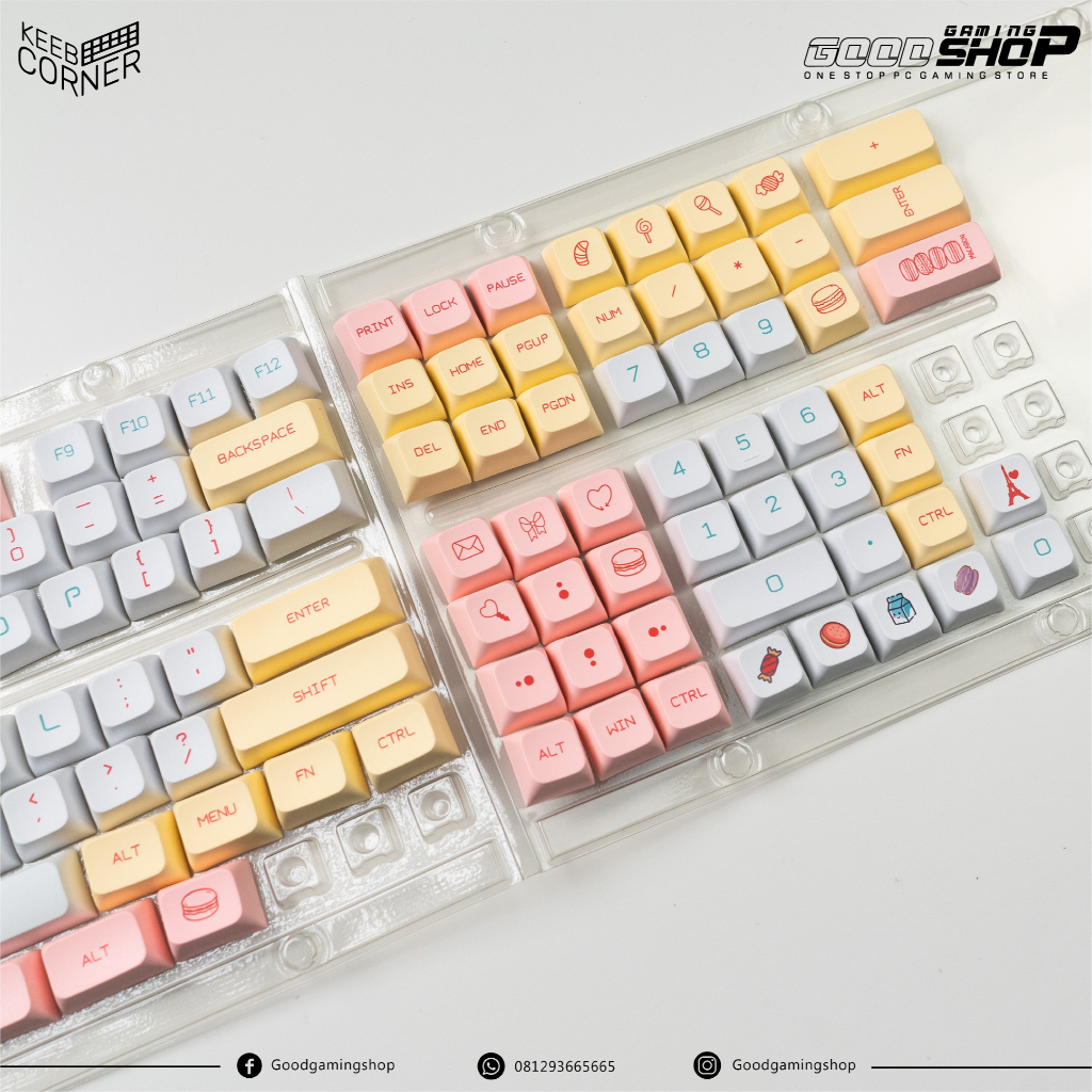 KC Keycaps SweetMacaron XDA 135 Keys